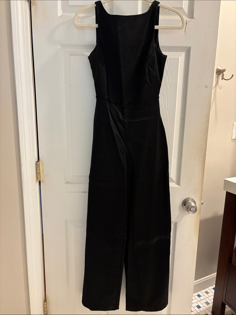 Abercrombie & Fitch Black Sleeveless Wide-Leg Jumpsuit